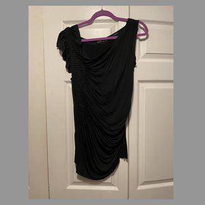 All Saints Size 8-US Black Form Fitting Shirt